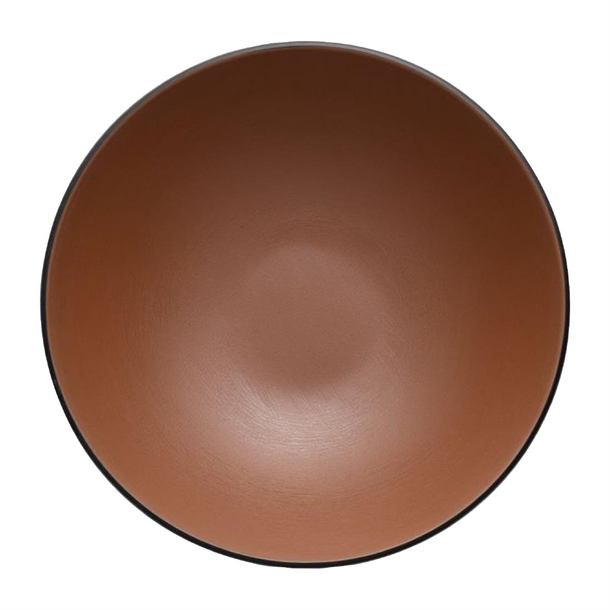 Coucou Dual Colour Round Bowl 187mm - Brown & Black (12 Pack) Coucou Dual Colour Round Bowl 187mm - Brown & Black (12 Pack)