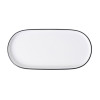 Coucou Dual Colour Oblong Plate 260x130mm - White & Black (12 Pack)
