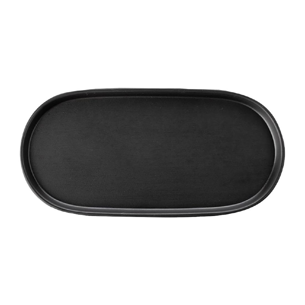 Coucou Dual Colour Oblong Plate 260x130mm - Black (12 Pack) Coucou Dual Colour Oblong Plate 260x130mm - Black (12 Pack)