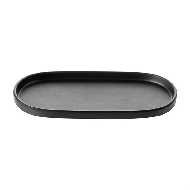 Coucou Dual Colour Oblong Plate 260x130mm - Black (12 Pack) Coucou Dual Colour Oblong Plate 260x130mm - Black (12 Pack)
