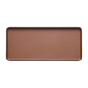 Coucou Dual Colour Rect. Plate 290x130mm - Brown & Black (12 Pack)