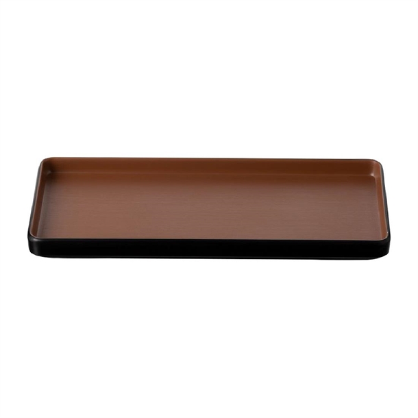 Coucou Dual Colour Rect. Plate 290x130mm - Brown & Black (12 Pack) Coucou Dual Colour Rect. Plate 290x130mm - Brown & Black (12 Pack)