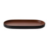 Coucou Dual Colour Oblong Plate 260x130mm - Brown & Black (12 Pack)