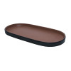 Coucou Dual Colour Oblong Plate 260x130mm - Brown & Black (12 Pack)