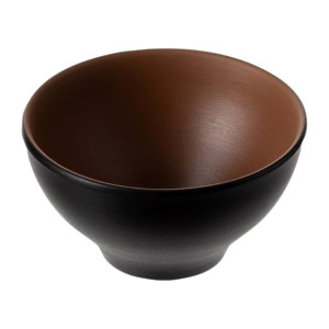 Coucou Dual Colour Round Bowl 110mm - Brown & Black (24 Pack)