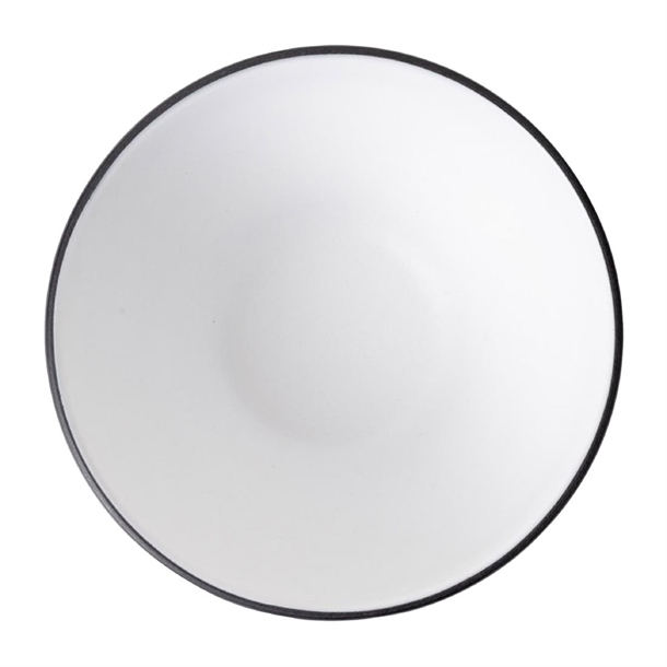 Coucou Dual Colour Round Bowl 110mm - White & Black (24 Pack) Coucou Dual Colour Round Bowl 110mm - White & Black (24 Pack)