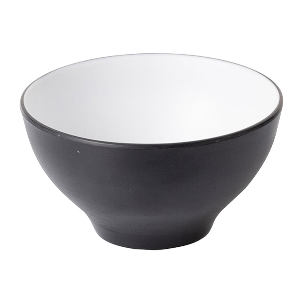 Coucou Dual Colour Round Bowl 110mm - White & Black (24 Pack) Coucou Dual Colour Round Bowl 110mm - White & Black (24 Pack)