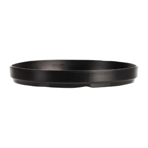 Coucou Dual Colour Round Edge Plate 200mm - Black & Black (12 Pack)