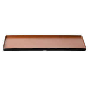 Coucou Dual Colour Rect. Plate 500x180mm - Brown & Black (9 Pack)