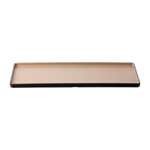 Coucou Dual Colour Rect. Plate 500x180mm - Beige & Black (9 Pack)