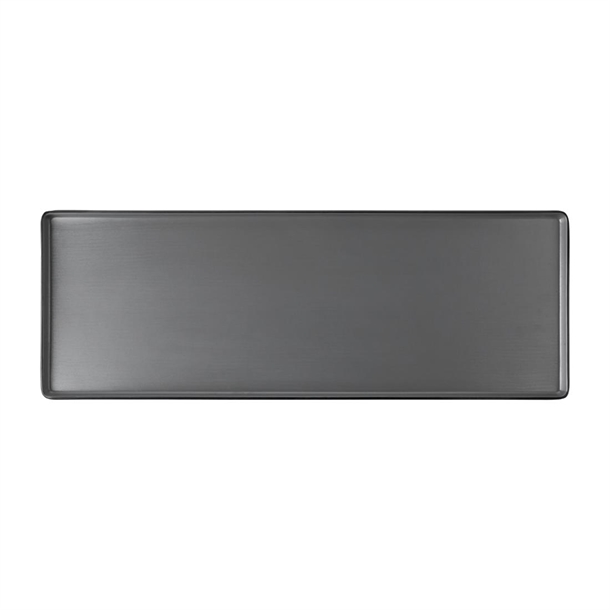 Coucou Dual Colour Rect. Plate 500x180mm - Grey & Black (9 Pack)