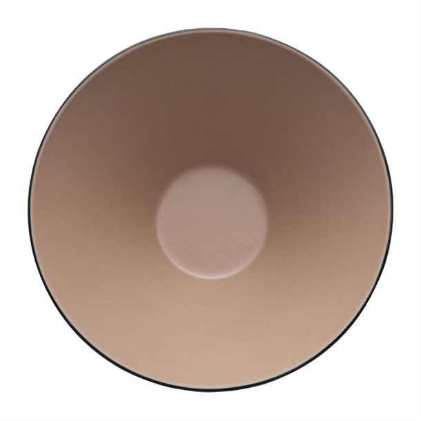 Coucou Dual Colour V-Shape Round Bowl 150mm - Beige & Black (12 Pack) Coucou Dual Colour V-Shape Round Bowl 150mm - Beige & Black (12 Pack)