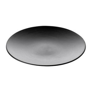 Coucou Dual Colour Round Plate 250mm - Black (9 Pack)