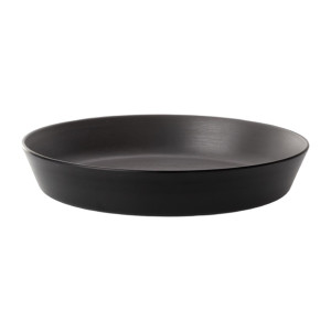 Coucou Dual Colour Flat Round Bowl 290mm - Grey & Black (12 Pack)