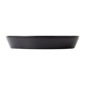 Coucou Dual Colour Flat Round Bowl 290mm - White & Black (12 Pack)