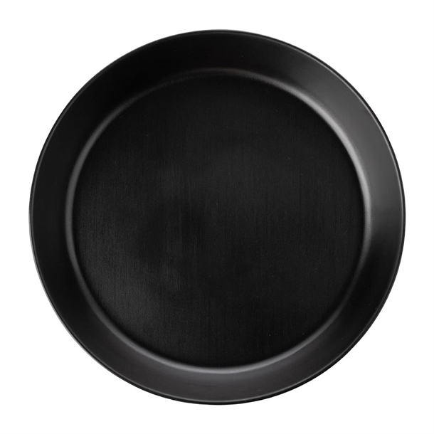 Coucou Dual Colour Flat Round Bowl 290mm - Black (12 Pack) Coucou Dual Colour Flat Round Bowl 290mm - Black (12 Pack)
