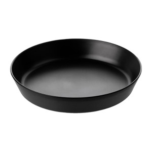 Coucou Dual Colour Flat Round Bowl 290mm - Black (12 Pack)