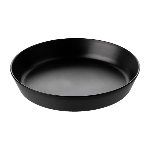 Coucou Dual Colour Flat Round Bowl 290mm - Black (12 Pack) Coucou Dual Colour Flat Round Bowl 290mm - Black (12 Pack)