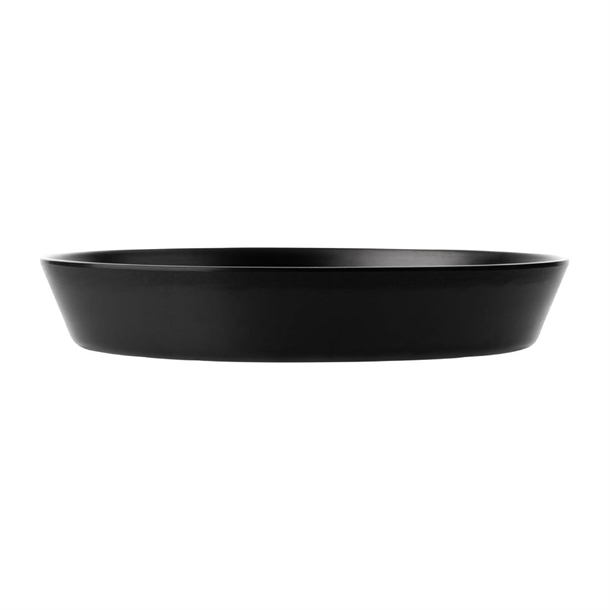 Coucou Dual Colour Flat Round Bowl 290mm - Black (12 Pack) Coucou Dual Colour Flat Round Bowl 290mm - Black (12 Pack)
