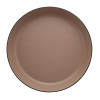 Coucou Dual Colour Flat Round Bowl 290mm - Beige & Black (12 Pack)
