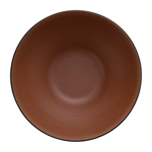 Coucou Dual Colour Round Bowl 210mm - Brown & Black (12 Pack)