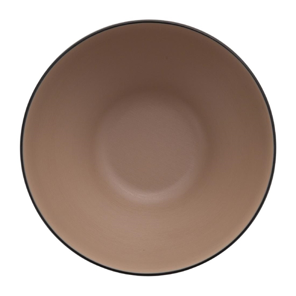 Coucou Dual Colour Round Bowl 210mm - Beige & Black (12 Pack) Coucou Dual Colour Round Bowl 210mm - Beige & Black (12 Pack)