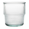 Olympia Recycled Glass Ribbed Stackable Tumblers 300ml (6 Pack)