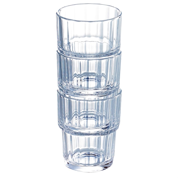 Arcoroc Norvege Stacking Hi/Ball Tumbler - 270ml 9.5oz (6 Pack)