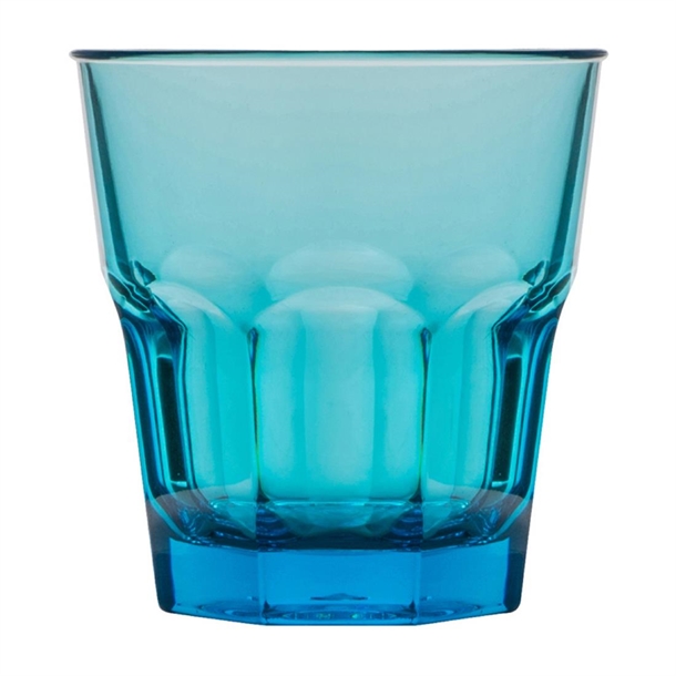 Polysafe Rock Tumbler Glass - Aqua - 240ml (Pack 24) Polysafe Rock Tumbler Glass - Aqua - 240ml (Pack 24)