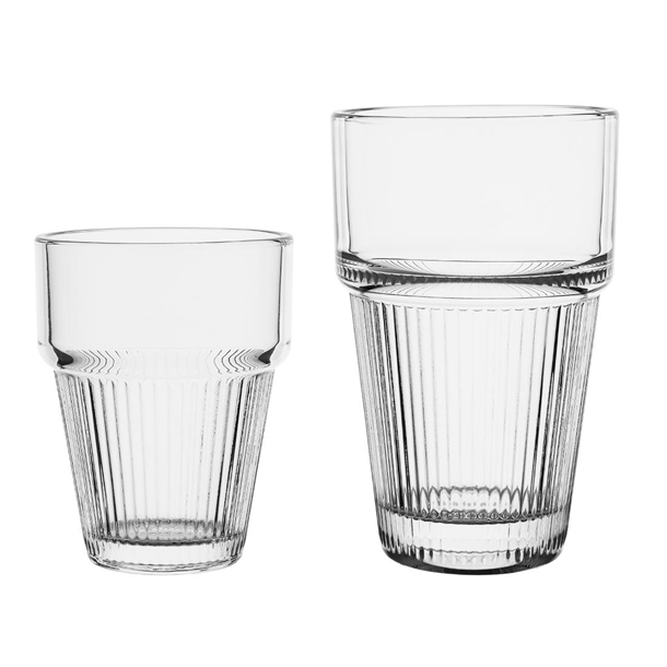 Olympia Ridged Stacking Tumblers 150ml (6 pack) Olympia Ridged Stacking Tumblers 150ml (6 pack)