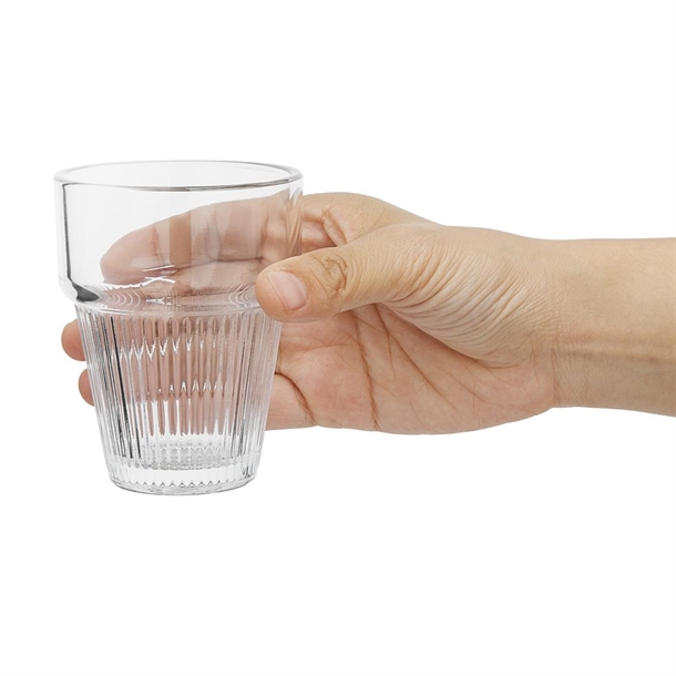 Olympia Ridged Stacking Tumblers 150ml (6 pack) Olympia Ridged Stacking Tumblers 150ml (6 pack)