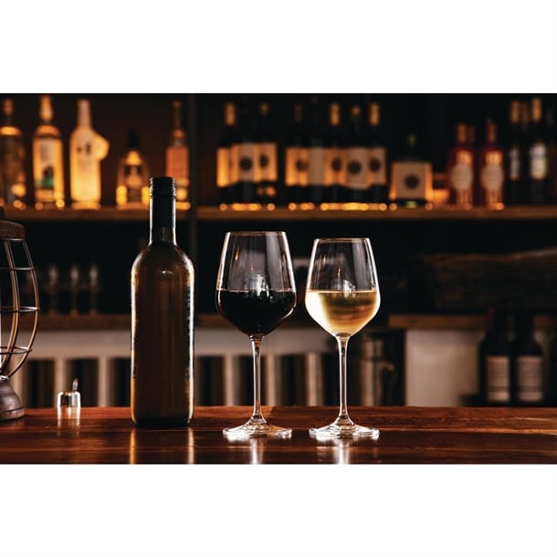 Olympia Chime Crystal Wine Glasses 495ml (6 Pack)