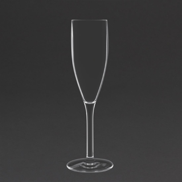 Olympia Kristallon Polycarbonate Champagne Flutes 210ml (Pack of 12)