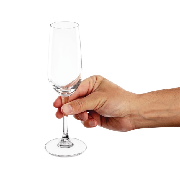 Olympia Mendoza Glass Flute - 185ml (6 Pack)