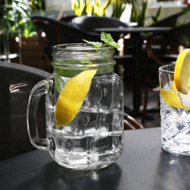 Olympia Handled Mason Jar Glasses 470ml (12 Pack) Olympia Handled Mason Jar Glasses 470ml (12 Pack)