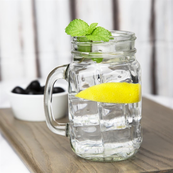 Olympia Handled Mason Jar Glasses 470ml (12 Pack) Olympia Handled Mason Jar Glasses 470ml (12 Pack)