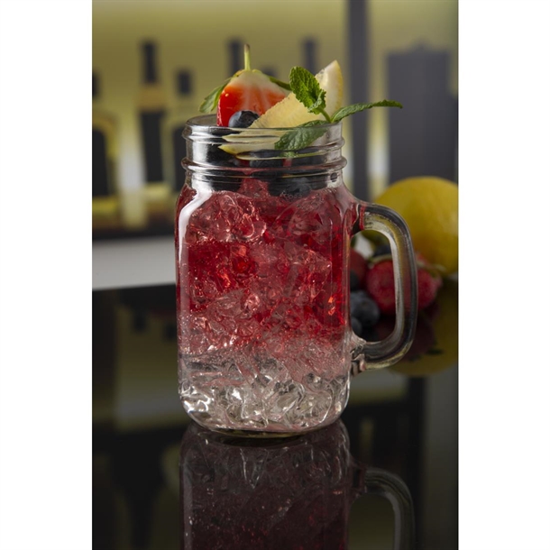 Olympia Handled Mason Jar Glasses 470ml (12 Pack) Olympia Handled Mason Jar Glasses 470ml (12 Pack)