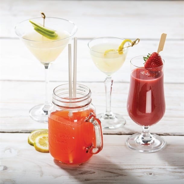 Olympia Glass Handled Mason Jars - 470ml (Pack 12) Olympia Glass Handled Mason Jars - 470ml (Pack 12)