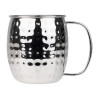 Olympia Barware Hammered Stainless Steel Mugs 440ml Olympia Barware Hammered Stainless Steel Mugs 440ml