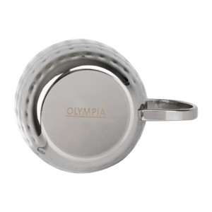 Olympia Barware Hammered Stainless Steel Mugs 440ml