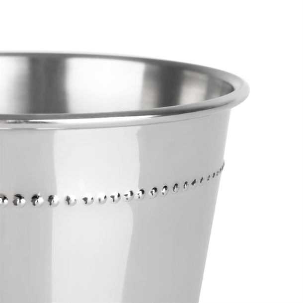 Olympia Barware Beaded Julep Cup Stainless Steel 370ml Olympia Barware Beaded Julep Cup Stainless Steel 370ml