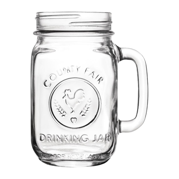 Libbey County Fair Glass Drinking Jars 454ml (12 Pack)
