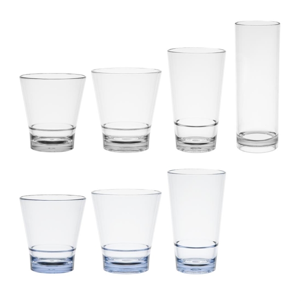 Olympia Kristallon Polycarbonate Stacking Hi Ball Tumblers 420ml (6 Pack)