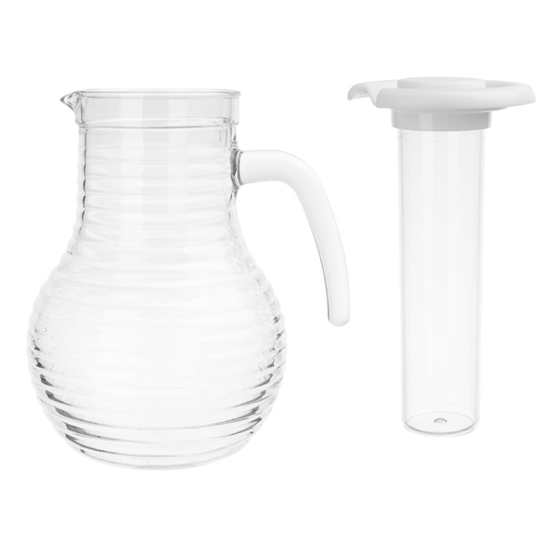 Olympia Kristallon Jug With Cooling Tube Polycarbonate Ridged - 1600ml Olympia Kristallon Jug With Cooling Tube Polycarbonate Ridged - 1600ml