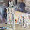 Olympia Geo Glass Water Bottle with Stopper 1Ltr (6 Pack)
