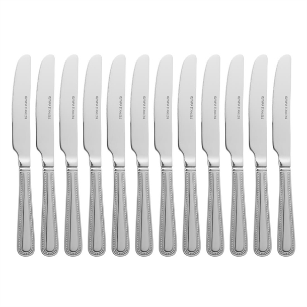 Olympia Bead Solid Handle Dessert Knife (12 Pack) Olympia Bead Solid Handle Dessert Knife (12 Pack)