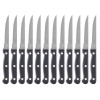 Olympia Serrated Steak Knives Black Handle (12 Pack)