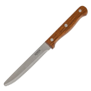 Olympia Rounded Steak Knife Wood 114mm (12 Pack)