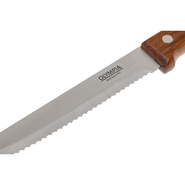 Olympia Rounded Steak Knife Wood 114mm (12 Pack) Olympia Rounded Steak Knife Wood 114mm (12 Pack)