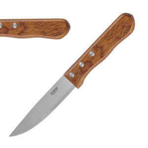 Olympia Jumbo Steak Knives Rosewood Handle 125mm (12 Pack)